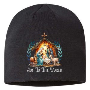 Christmas Nativity Christian Birth Of Jesus Joy To The World Sustainable Beanie