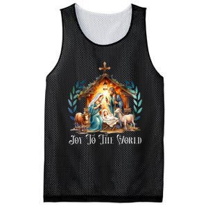 Christmas Nativity Christian Birth Of Jesus Joy To The World Mesh Reversible Basketball Jersey Tank