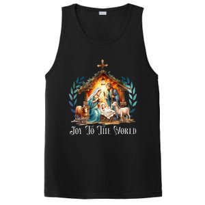 Christmas Nativity Christian Birth Of Jesus Joy To The World PosiCharge Competitor Tank