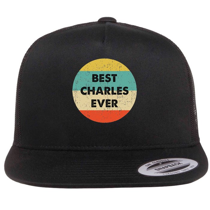 Charles Name Flat Bill Trucker Hat