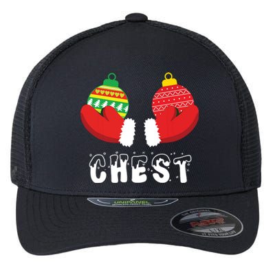 Chest Nuts Christmas Funny Matching Couple Chestnuts Flexfit Unipanel Trucker Cap