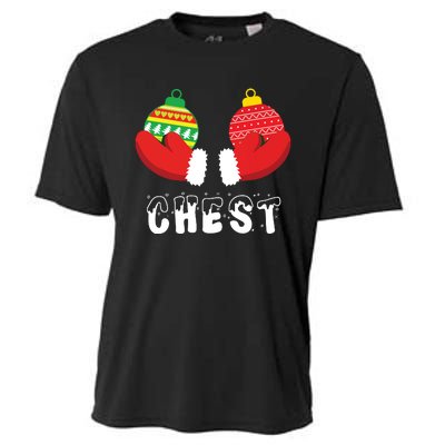 Chest Nuts Christmas Funny Matching Couple Chestnuts Cooling Performance Crew T-Shirt