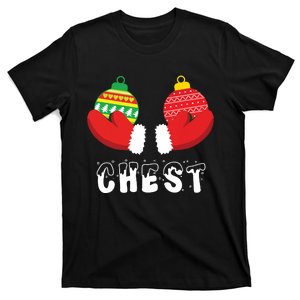 Chest Nuts Christmas Funny Matching Couple Chestnuts T-Shirt