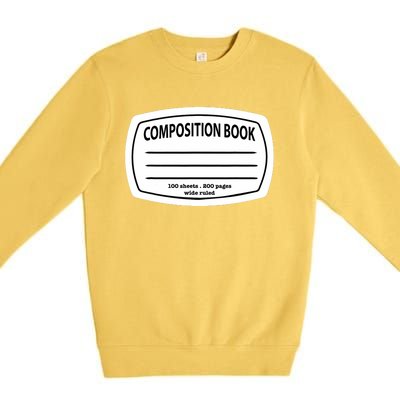 Composition Notebook Costume Matching Group Halloween Premium Crewneck Sweatshirt