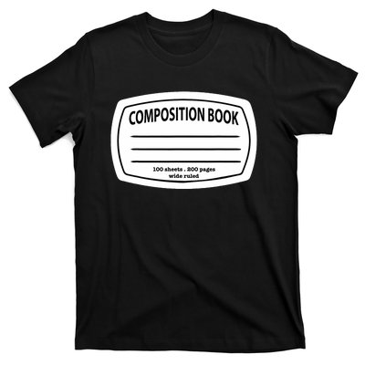 Composition Notebook Costume Matching Group Halloween T-Shirt