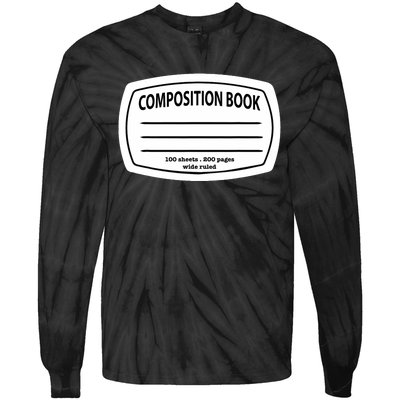 Composition Notebook Costume Matching Group Halloween Tie-Dye Long Sleeve Shirt