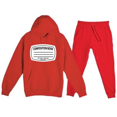 Composition Notebook Costume Matching Group Halloween Premium Hooded Sweatsuit Set