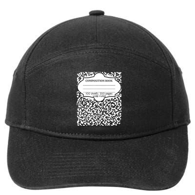 Composition Notebook Costume Matching Group 7-Panel Snapback Hat