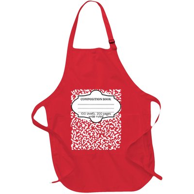 Composition Notebook Costume Matching Group Full-Length Apron With Pockets