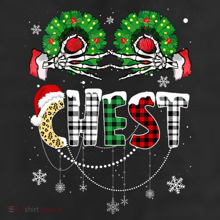 Chest Nuts Christmas Funny Couple Matching Xmas Skeleton Trucker Hat