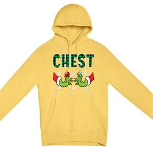 Chest Nuts Christmas Cute Gift Funny Matching Couple Chestnuts Gift Premium Pullover Hoodie