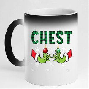 Chest Nuts Christmas Cute Gift Funny Matching Couple Chestnuts Gift 11oz Black Color Changing Mug