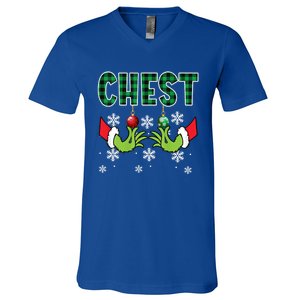 Chest Nuts Christmas Cute Gift Funny Matching Couple Chestnuts Gift V-Neck T-Shirt