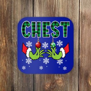 Chest Nuts Christmas Cute Gift Funny Matching Couple Chestnuts Gift Coaster