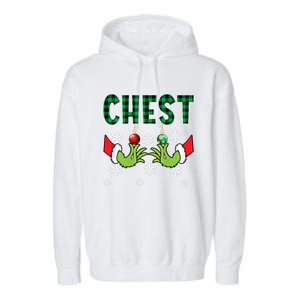 Chest Nuts Christmas Cute Gift Funny Matching Couple Chestnuts Gift Garment-Dyed Fleece Hoodie