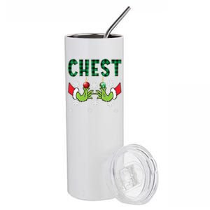 Chest Nuts Christmas Cute Gift Funny Matching Couple Chestnuts Gift Stainless Steel Tumbler