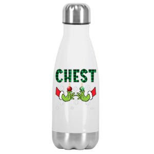 Chest Nuts Christmas Cute Gift Funny Matching Couple Chestnuts Gift Stainless Steel Insulated Water Bottle