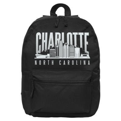 Charlotte North Carolina City 16 in Basic Backpack