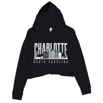 Charlotte North Carolina City Crop Fleece Hoodie