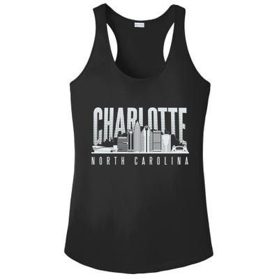 Charlotte North Carolina City Ladies PosiCharge Competitor Racerback Tank