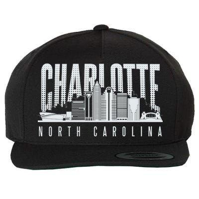 Charlotte North Carolina City Wool Snapback Cap