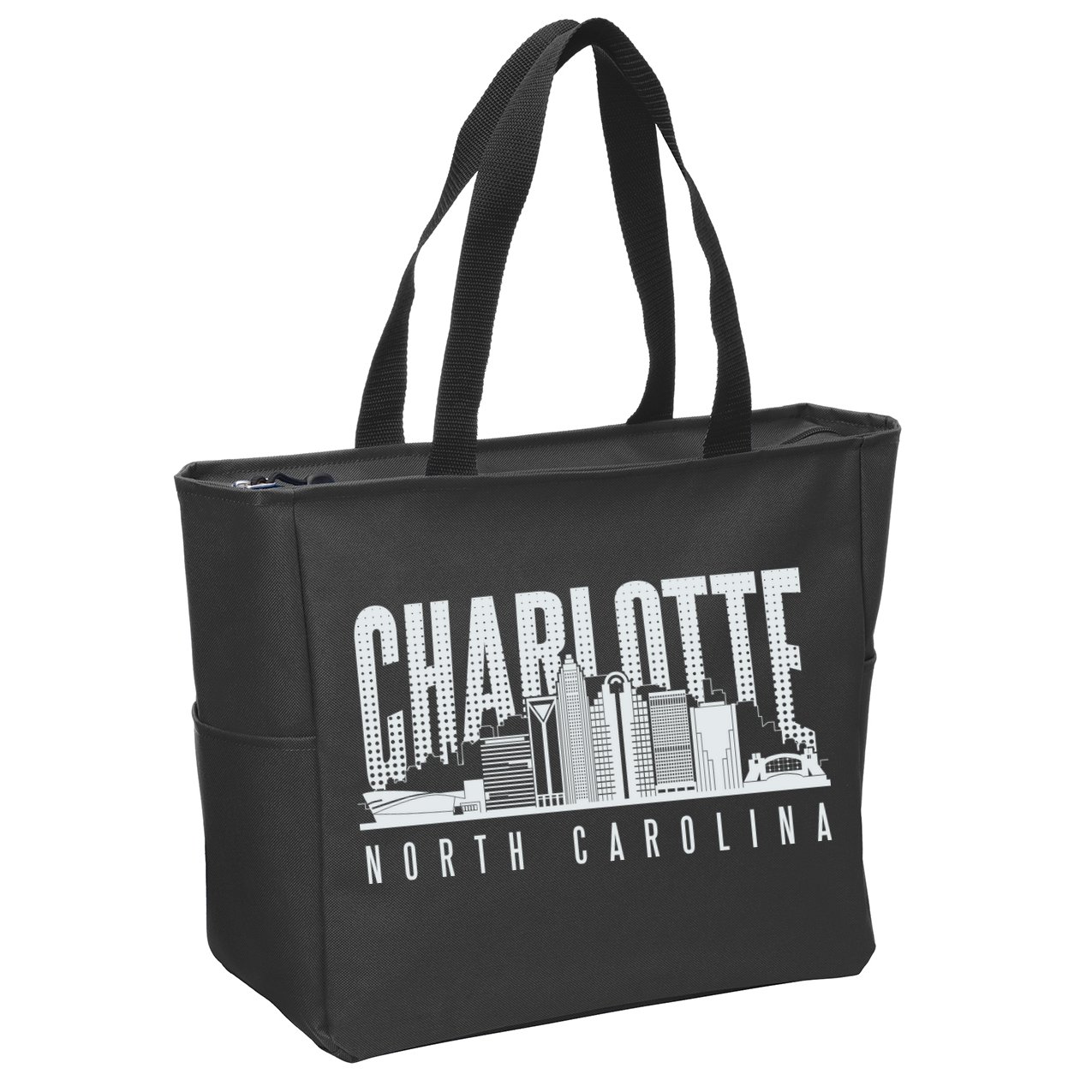 Charlotte North Carolina City Zip Tote Bag