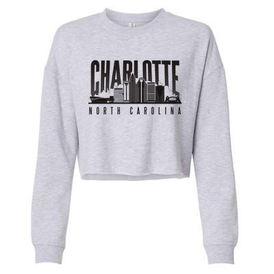 Charlotte North Carolina City Cropped Pullover Crew