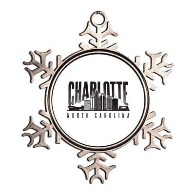 Charlotte North Carolina City Metallic Star Ornament