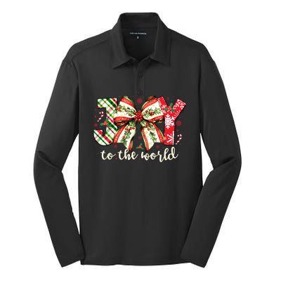 Christmas Nativity Christian Birth Of Jesus Joy To The World Silk Touch Performance Long Sleeve Polo