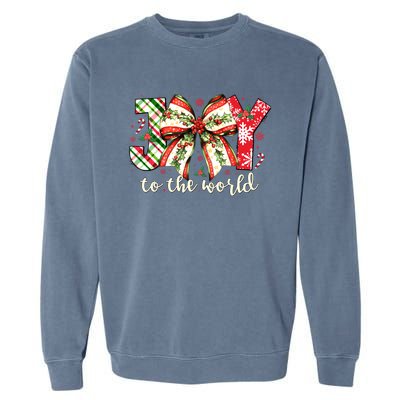 Christmas Nativity Christian Birth Of Jesus Joy To The World Garment-Dyed Sweatshirt