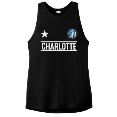 Charlotte North Carolina Soccer Jersey Ladies PosiCharge Tri-Blend Wicking Tank