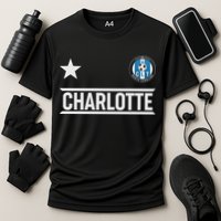 Charlotte North Carolina Soccer Jersey Cooling Performance Crew T-Shirt
