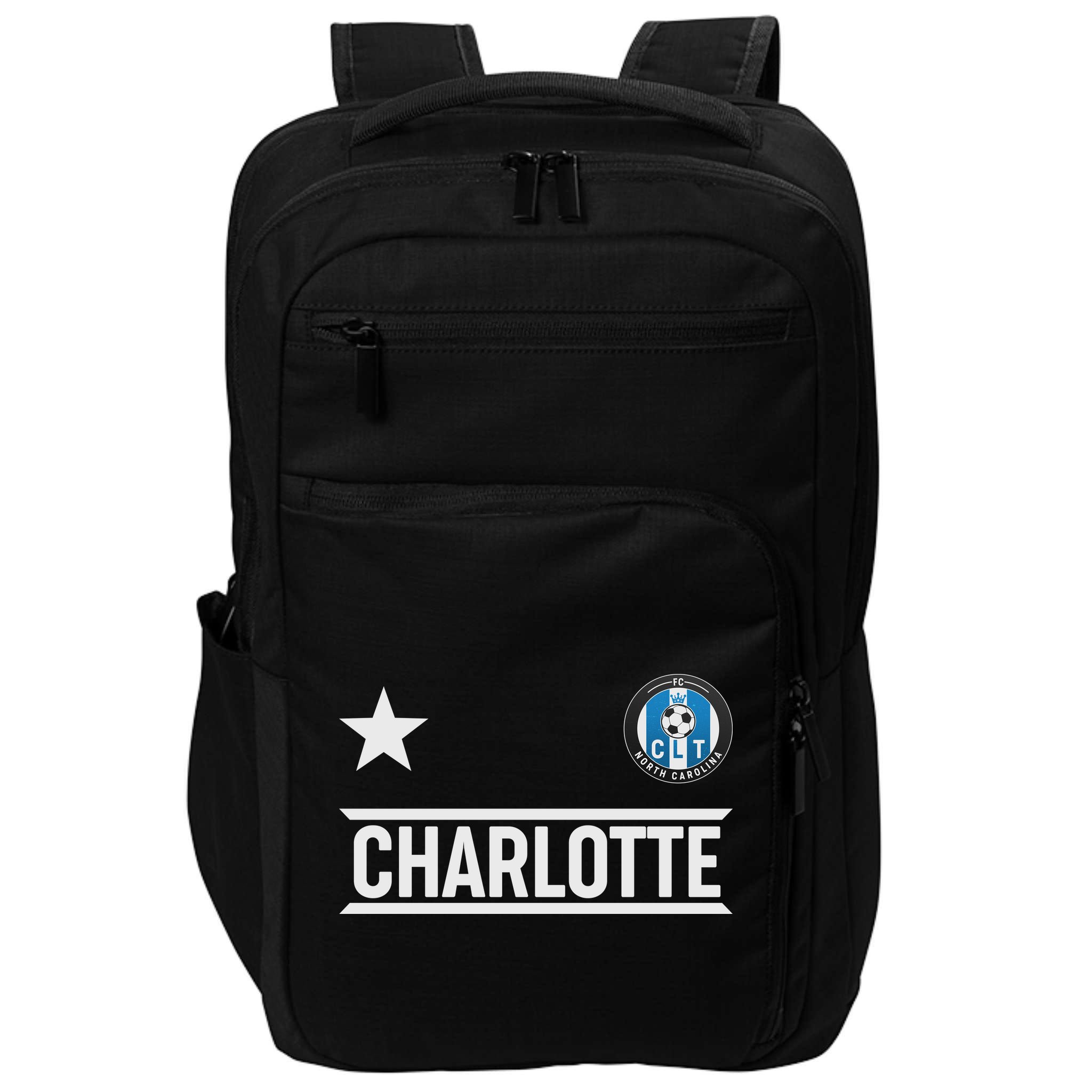 Charlotte North Carolina Soccer Jersey Impact Tech Backpack
