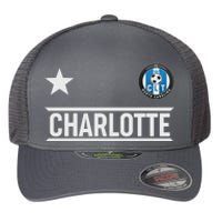 Charlotte North Carolina Soccer Jersey Flexfit Unipanel Trucker Cap