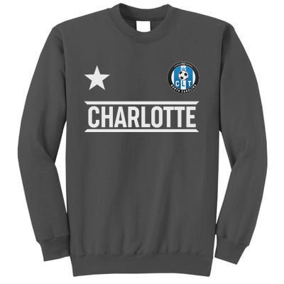 Charlotte North Carolina Soccer Jersey Tall Sweatshirt