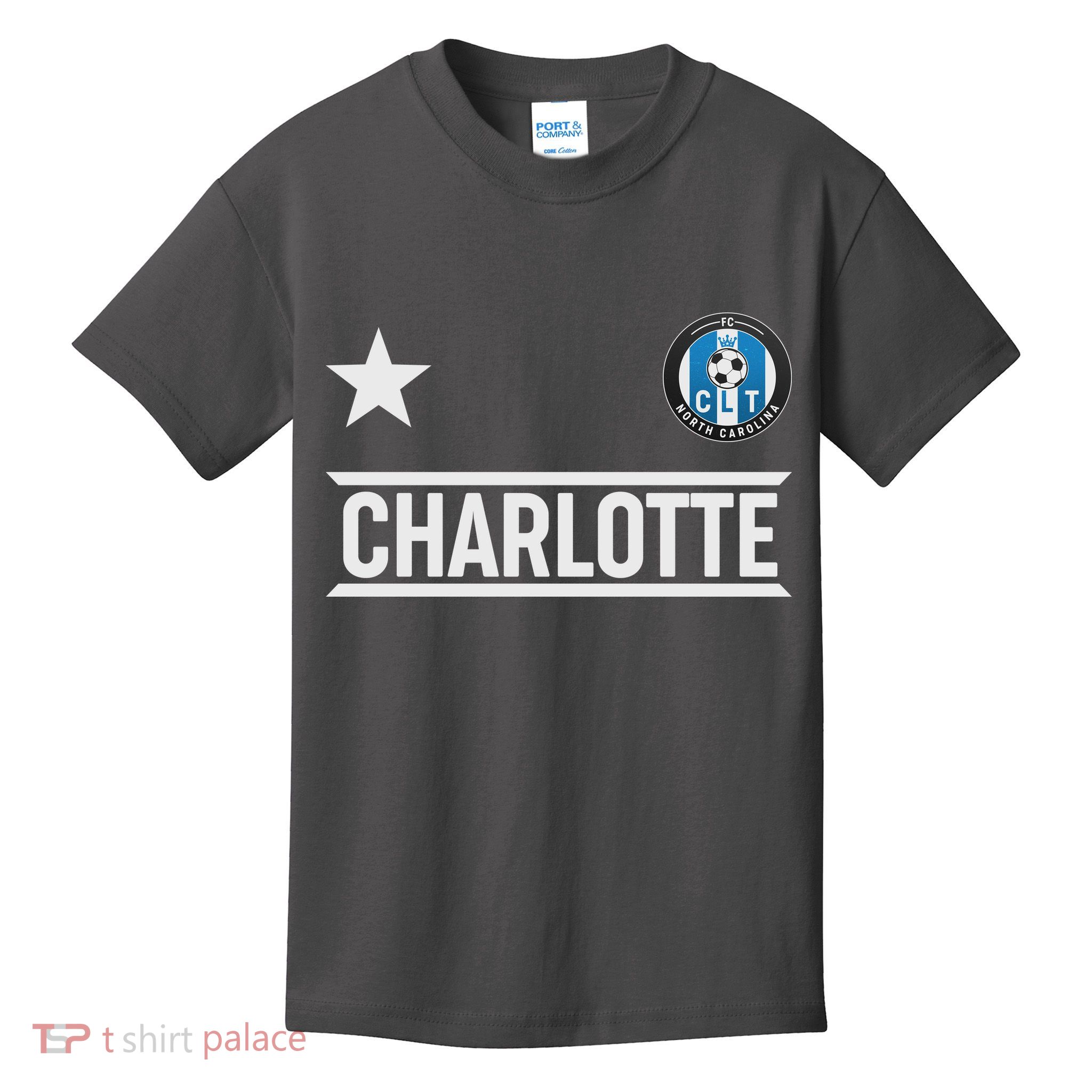 Charlotte North Carolina Soccer Jersey Kids T-Shirt