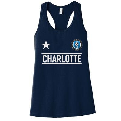 Charlotte North Carolina Soccer Jersey Women's Racerback Tank