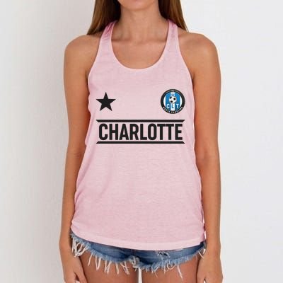 Charlotte North Carolina Soccer Jersey Women's Knotted Racerback Tank