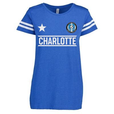 Charlotte North Carolina Soccer Jersey Enza Ladies Jersey Football T-Shirt