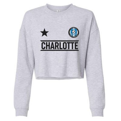 Charlotte North Carolina Soccer Jersey Cropped Pullover Crew