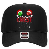 Chest Nuts Christmas Funny Matching Couple Chestnuts High Crown Mesh Back Trucker Hat