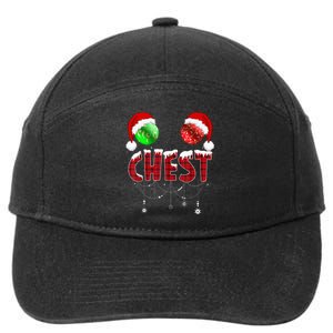 Chest Nuts Christmas Funny Matching Couple Chestnuts 7-Panel Snapback Hat