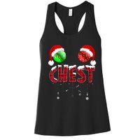 Chest Nuts Christmas Funny Matching Couple Chestnuts Women's Racerback Tank