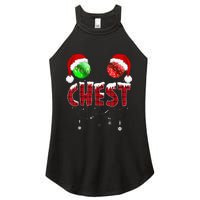 Chest Nuts Christmas Funny Matching Couple Chestnuts Women's Perfect Tri Rocker Tank