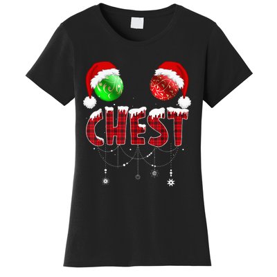 Chest Nuts Christmas Funny Matching Couple Chestnuts Women's T-Shirt