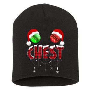 Chest Nuts Christmas Funny Matching Couple Chestnuts Short Acrylic Beanie