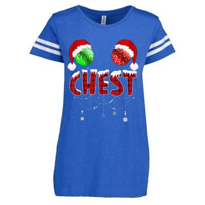 Chest Nuts Christmas Funny Matching Couple Chestnuts Enza Ladies Jersey Football T-Shirt