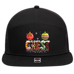 Chest Nuts Christmas Matching Couple Chestnuts Funny Gift 7 Panel Mesh Trucker Snapback Hat