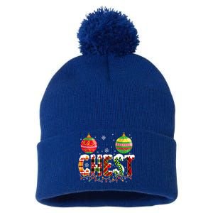 Chest Nuts Christmas Matching Couple Chestnuts Funny Gift Pom Pom 12in Knit Beanie