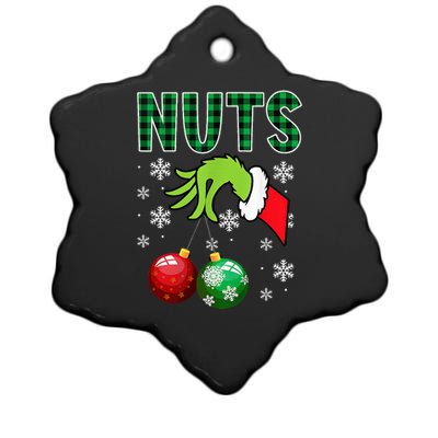 Chest Nuts Christmas  Funny Matching Couple Chestnuts  Ceramic Star Ornament